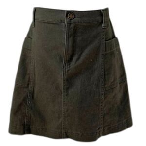 Big Girls Army Green Cotton Skirt by Copper Key sz medium 8-10